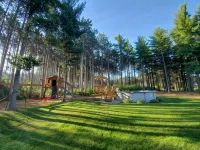 4 Bedroom lodge on wooded land with heated swimming pool and hot tub - Alppimaja
