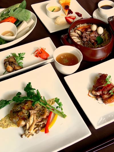 料理 高原の宿山の額の写真