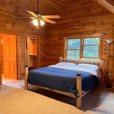 Poconos True Log Cabin with Views, Hot Tub & Game Room