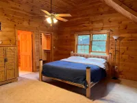 Poconos True Log Cabin with Views, Hot Tub & Game Room