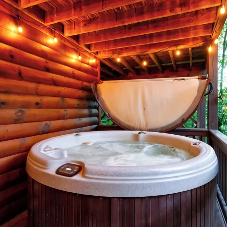 Secluded Cherry Log Cabin - Sauna - Hot Tub - Putting Green