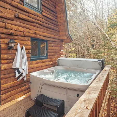Log Cabin+ 5 Min to Ski Okemo! + Hot Tub!
