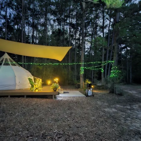 Rustic Glamping with Goats in Forest Near Houston
