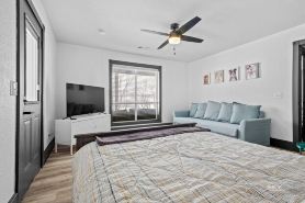 Beautifully renovated 1800 SF home where modern amenities meet classic style .