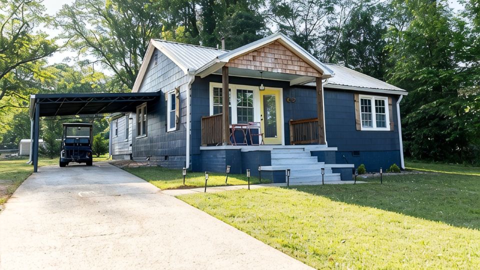 Blue Bungalow w/ Free Golf Cart