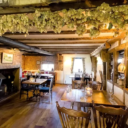 Riverside Cottage is a quiet haven for two. Right on the East Stour river.