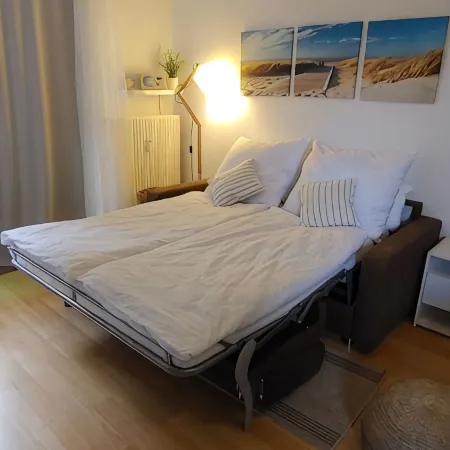 Cozy apartment "Flunder" with balcony and view of the greenery