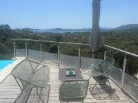 10mn beach, Standing Villa, top sea view, fiber internet, heated pool, jacuzzi - Wi-Fi