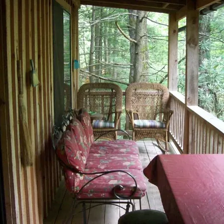 Sanitized! Creekside Cottage sits over Creek  Woods, Looking into Park!  Pets OK