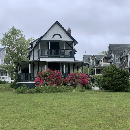 Victorian cottage overlooking downtown Oak Bluffs and the Harbor.