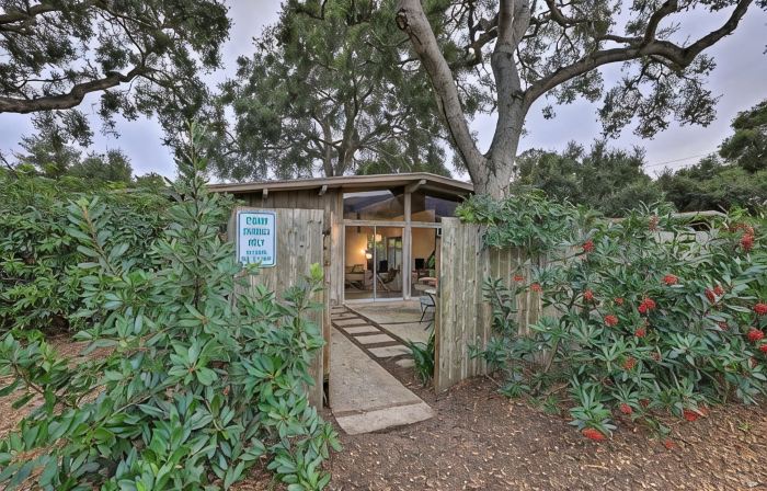 Mid-Century Steps from Miramar Beach, Private Fenced Garden in Montecito