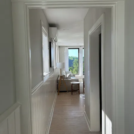 Sunny downtown Belfast apartment with water view, right on Main St near eateries