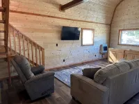 White cabin in the woods close to Univ. of Central Missouri and Whiteman AF Base