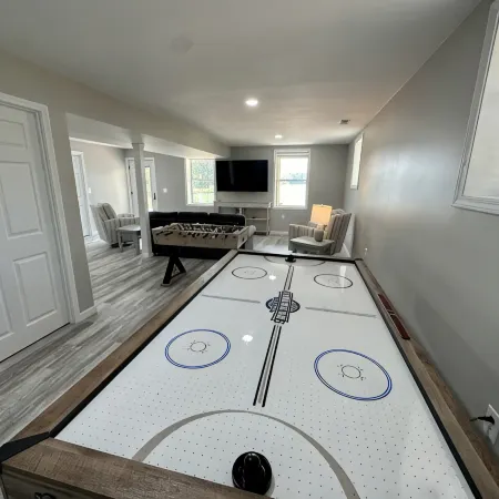 BRAND NEW Lake Front home. Private cove and boat dock! Modern farmhouse appeal!