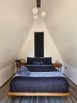 Glamp in this Cozy Tiny A-Frame Cabin: Electricity, Heating, AC, Wi-Fi & Hot Tub
