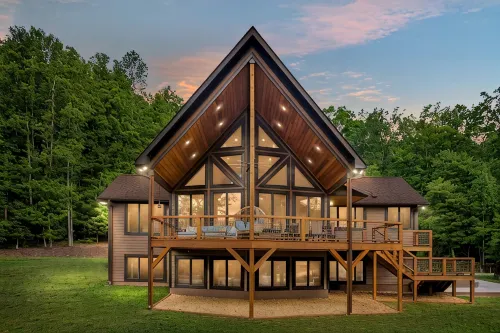 Lakeways A-Frame Near Lake James Game Room · Gym · Golf · Fire Pit · Sleeps 10 - Boutique