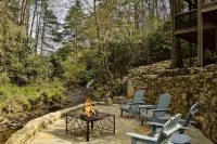 2Bd/1Ba ,opt'l +1Bd/1Ba, stream/waterfall/firepit, in Cashiers. Pet Friendly, - Wifi