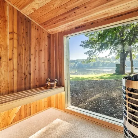 Riverfront Cabin with Cedar Wood Hot Tub, Dry Sauna, and Dock Отели в г. Халфмун