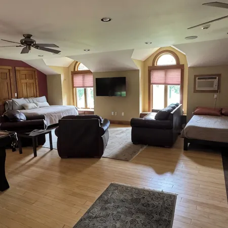 Spacious 5-bedroom lakefront home on pristine Lower Narrows Pond in Winthrop