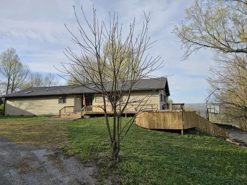 Breathtaking views of Bald Knob Cross, just 2 minutes from Walkers Bluff Casino!