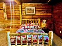 Black Bear A-Frame Waterfront Log Cabin with Hot Tub Jacuzzi - balcony