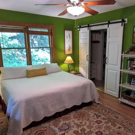 Creek-side cottage in secluded mountain setting, centrally located, easy access.
