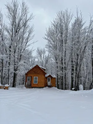 Charming 2-bedroom cabin with WiFi in North Bangor, NY.