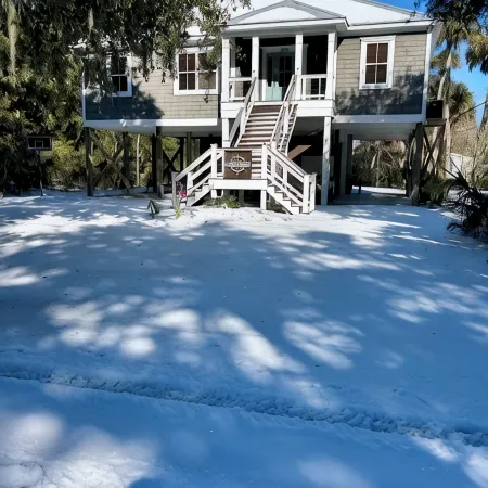 SEABATICAL. Lovely beach house steps to the beach with private pool