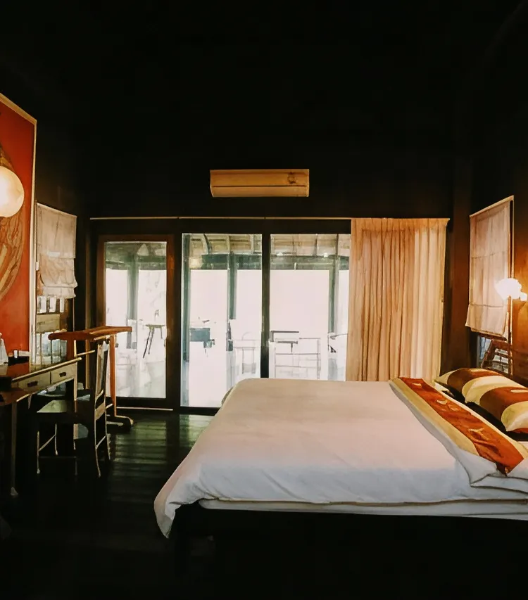 ห้องเตียงคิงไซส์ พร้อมวิวสวน