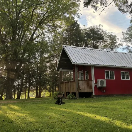 Peace & Simplicity in a Little Red Cabin on the Farm