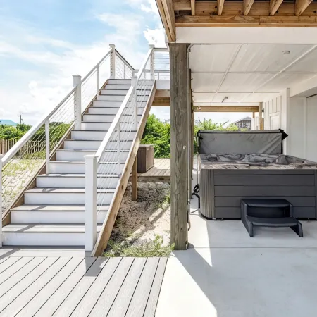 Easy Breezy OBX - New Beautiful Modern Home on the 4x4 w/ Ocean Views & Hot Tub.