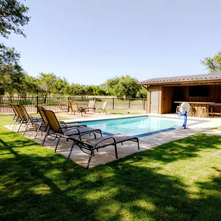 Spacious 5-bedroom house with a private pool on the golf course.