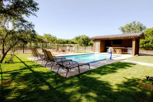Spacious 5-bedroom house with a private pool on the golf course.