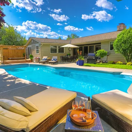 HEATED Pool & Hot Tub in a Quiet Neighborhood- Walk to Town- Dog Friendly