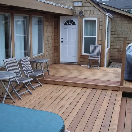 Beach Retreat House w/Ocean Views, Covered Hot Tub, & Large Fenced Yard
