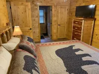 New 2/2 Log Cabin, Rushing Trout Stream, Hot Tub, Fireplace, 8 Acres, WiFi - 3-stjärniga