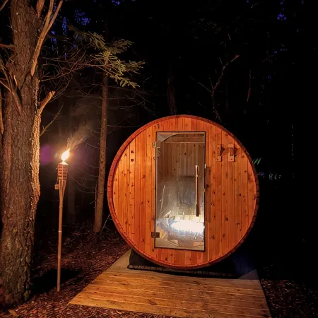 Tranquil Cabin Retreat with Sauna – Steps from the Holy Waters