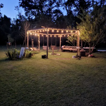 Modern relaxing cabin.  Firepit,  goats on property, and nearby fishing,.