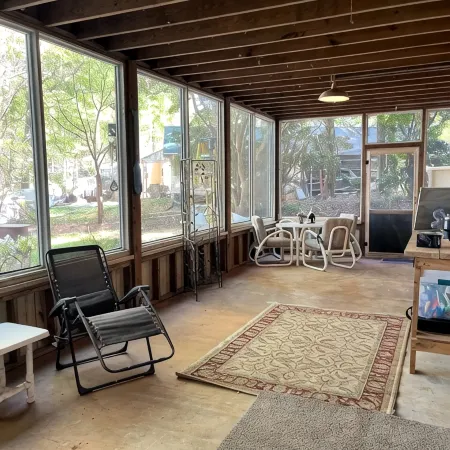 Peaceful 5-Bedroom, 3-Bathroom Lake Front Cabin with 2 Porches for Relaxing.