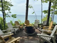 Lake Michigan Beachfront Home w/ Private Beach & Sunset Views, Sleeps 15+ - 3-Star