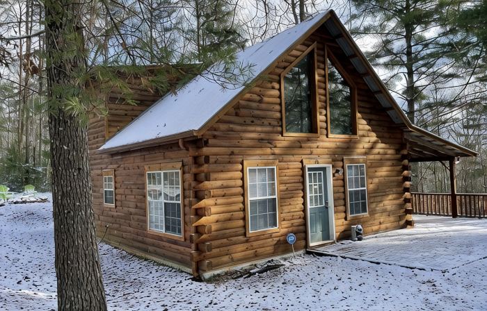 Beautiful real log cabin - hot tub, pool table, great view, WI-FI Internet