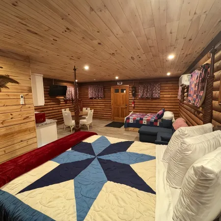 Nice log cabin on back country road with peace, quiet and the amenities of home