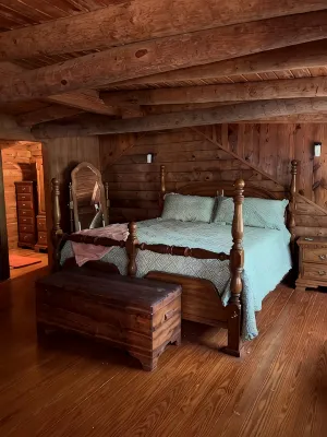 Cabin by the Bay A Unique Authentic Log Cabin by the Beach with Fenced Yard - 3-Star