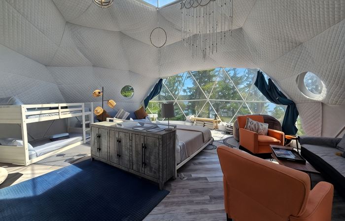 2-Acre Dome + Tiny House Cabin on Ocean