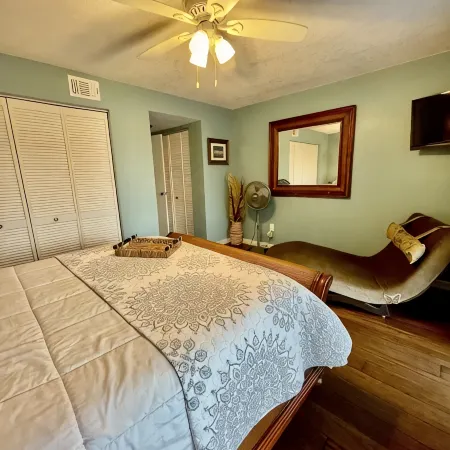 St. Augustine Beach condo, no roads to cross, just direct access to sun & surf.