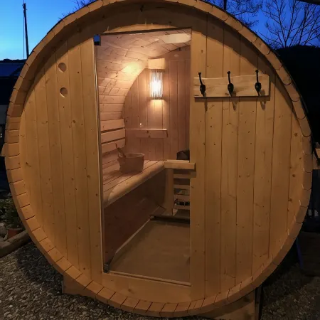 Vacation farmhouse New Style the chalet on northern Lake Constance with a barrel sauna