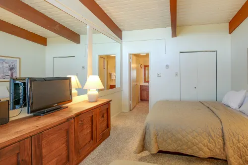 Slope-Side Balcony and Stone Fireplace - Cozy Rustic Retreat