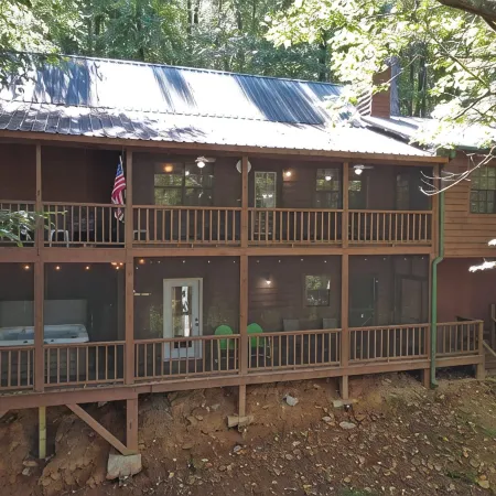 NEW! Creekside Cabin w/ new hot tub & firepit!
