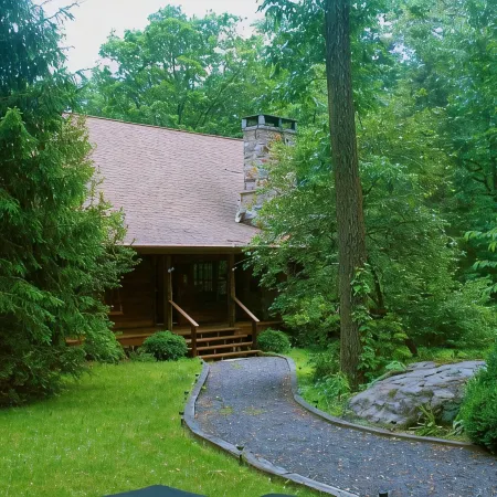 Rare private cabin retreat surrounded by 1700 acres of woods, yet close to town.