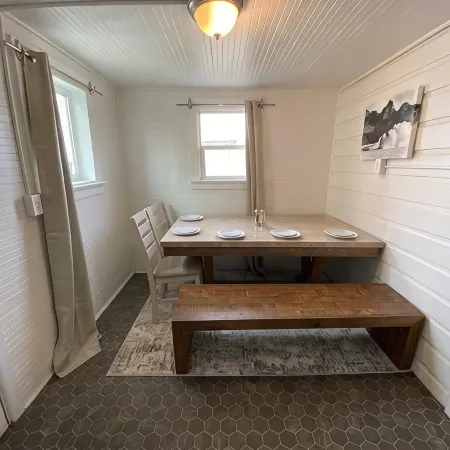 Cute remodeled 2 bedroom with office, long drive way, and 75” TV.